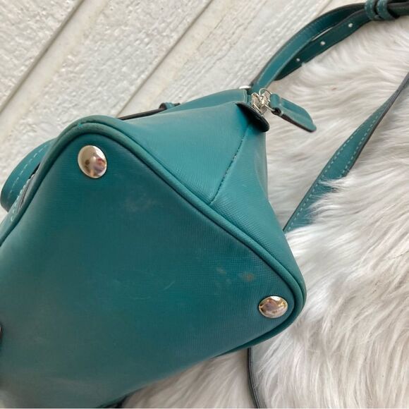 COACH Teal Blue Green Peyton Dome Satchel Tote Shoulder Bag 25671 - Picture 6 of 13